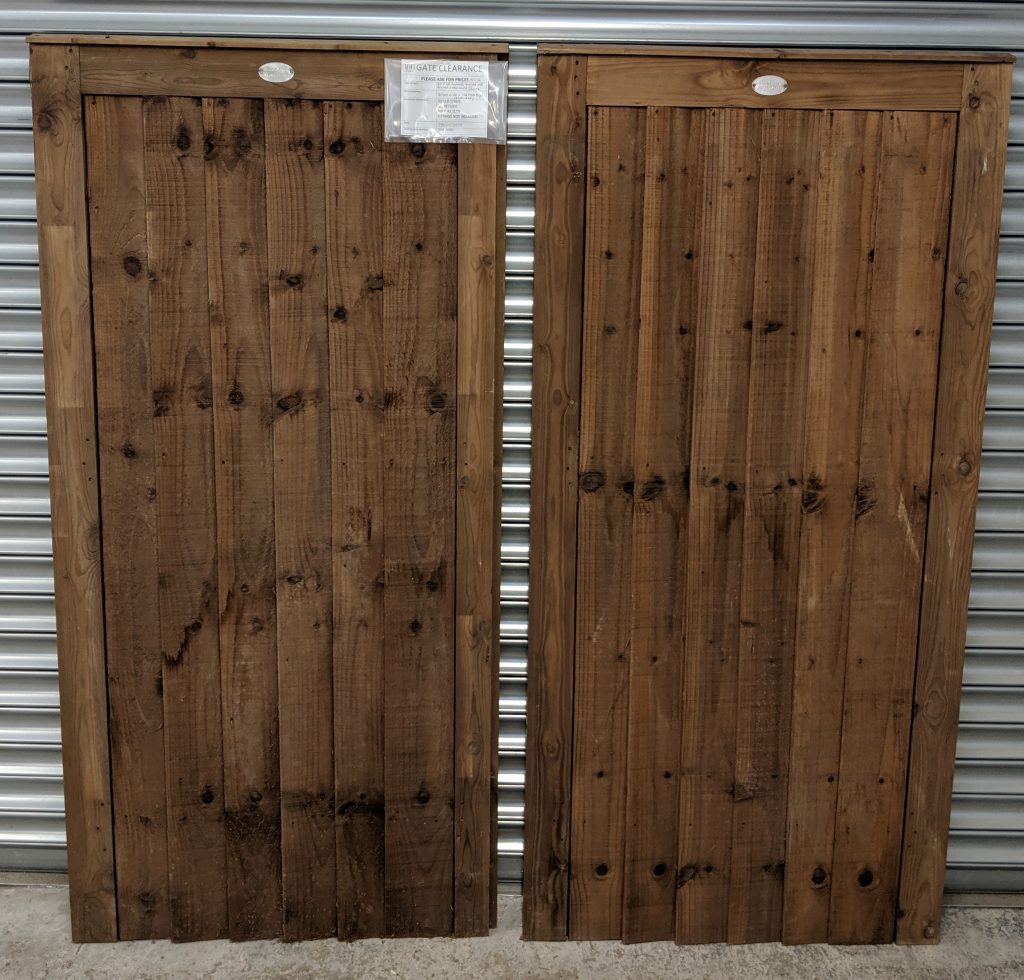 Pair of Framed, Ledged and Braced, Wooden Closeboard Gates Sale